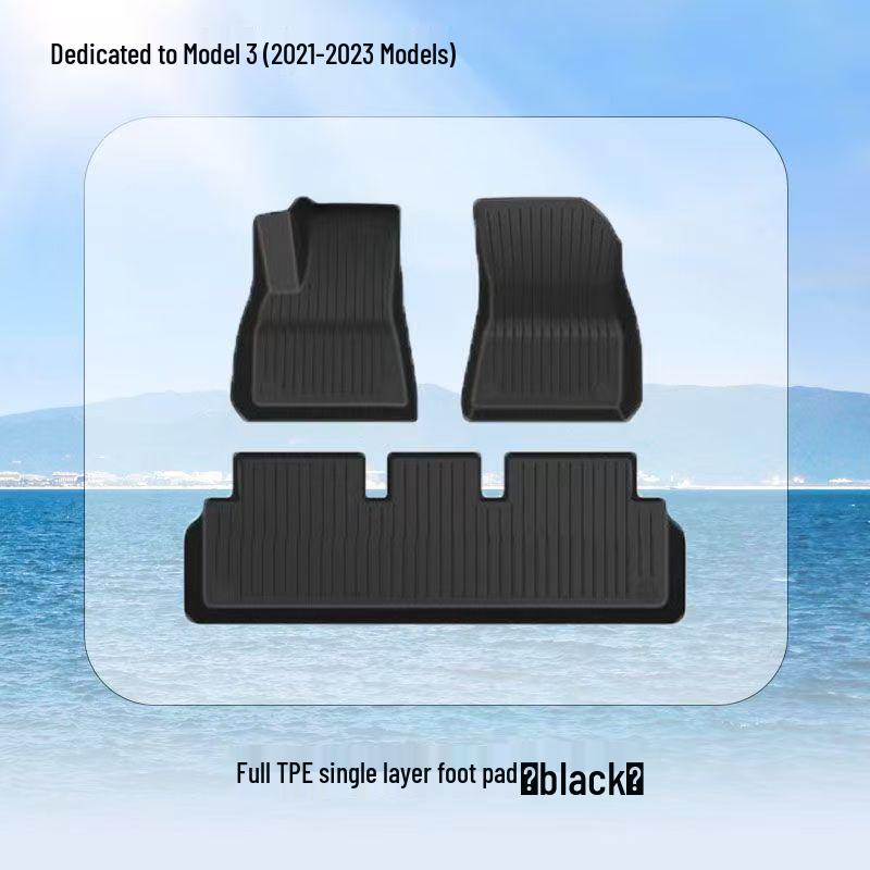 Tapis de sol TPE Haut de gamme pour Tesla Model Y/3 - Accessoires Auto Personnalisés