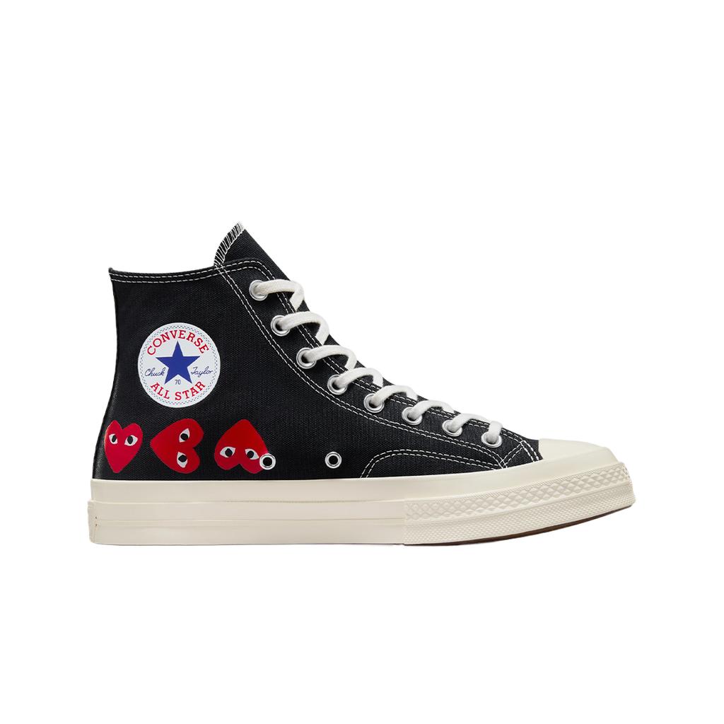 Converse X Play Comme Des Garcons Chuck 70 Hi Multi Heart Black
