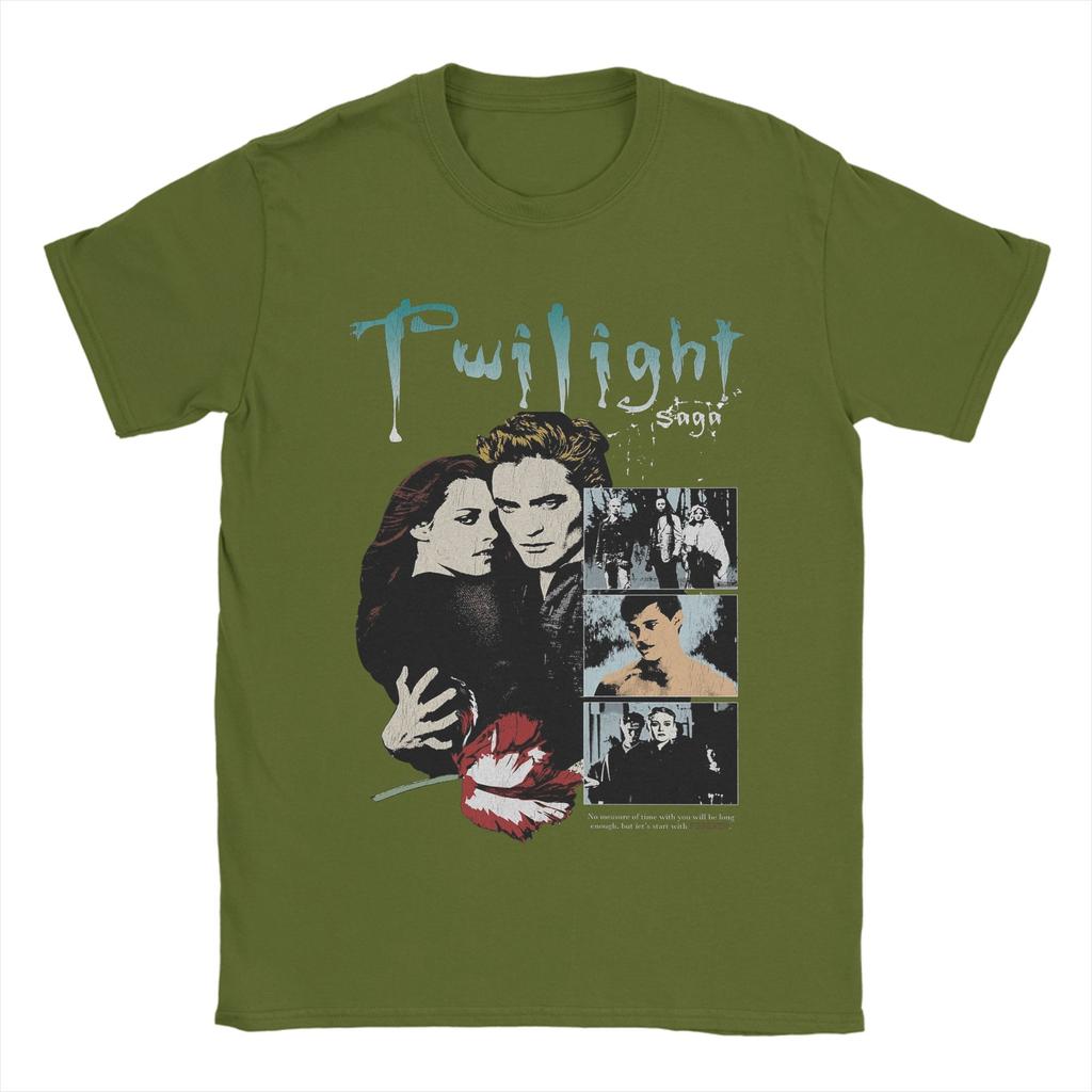Twilight Saga Movie Men's T Shirts  Funny Tees Short Sleeve Crew Neck T-Shirt Pure Cotton Graphic Clothing