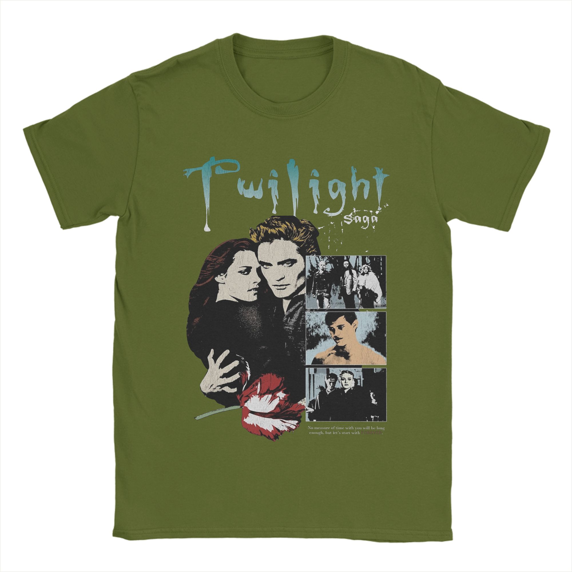 

Twilight Saga Movie Men s T Shirts Funny Tees Short Sleeve Crew Neck T-Shirt Pure Cotton Graphic Clothing 4XL