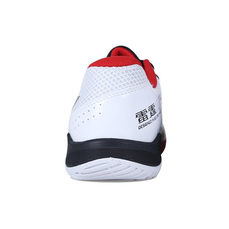 New LINING Badminton Shoes Unisex Low top Black/White/Red AYTS020-2