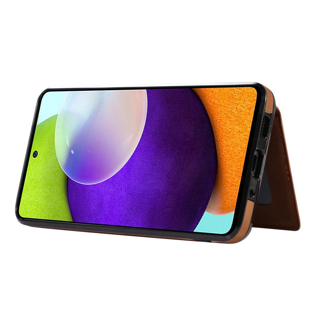 Für Samsung Galaxy M32 5G/A32 5G Hülle Ständer TPU+PU Leder Kartenhalter Handyhülle