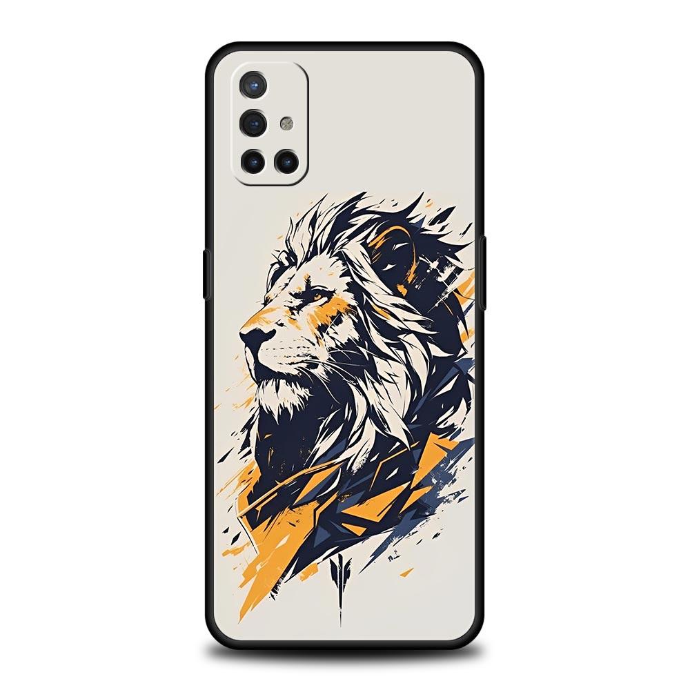 Concise Lion Pattern Phone Case For OnePlus 15 13 12 11 10 9 8 15T 13T 10T 7T Pro 13R 12R 9RT 8T Nord 4 N10 2T CE 2 3 5G Cover