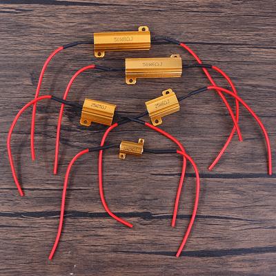 2 Zestawy Samochodowy Dekoder LED Canbus 10/25/50W 6/8/25/39Ohm Obciążenie Do Automatycznego Kierunkowskazu Latarnia Lampa Tablicy Rejestracyjnej Rezystory Rezystancja