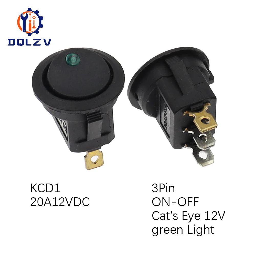 22mm Red Black White ON/OFF Round Rocker Toggle Switch 6A/250VAC 10A 125VAC Power Switch Cap with Plastic Push Button Switch