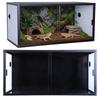 120 Gallon Light Weight Snakes Habitat Cage with Sliding Door Top Screen Ventilation 48x24x24In for Bearded Dragon/Snake/Lizard