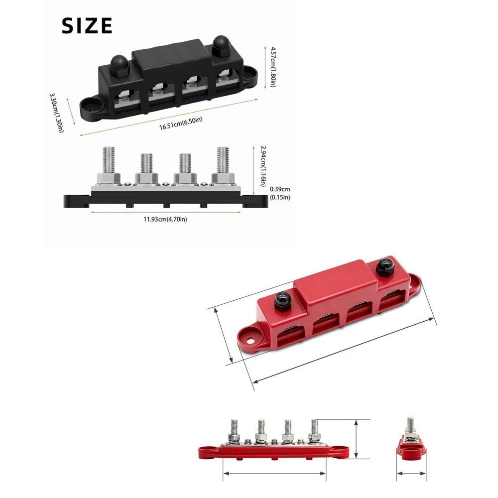 5 Way Bus Bar Terminal Block M10 Stud Terminal Block New Busbar Terminal Block Car Automotive