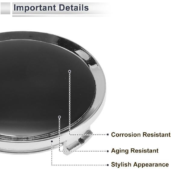 ACROPIX 4 Pcs Wheel Center Caps Hub Caps Rim Center Caps 2.76" 2.95" Wheel Caps Hubcap Center Covers Silver Tone Plastic 4 Clips