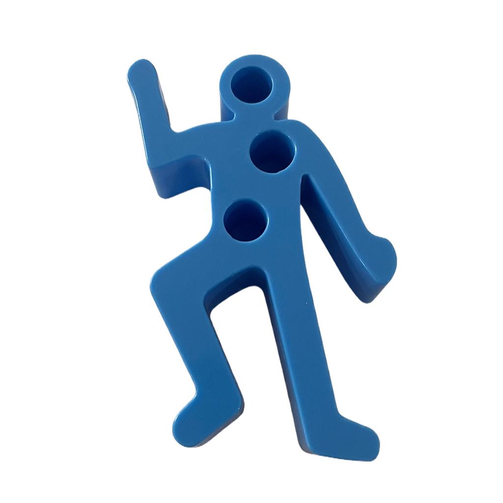 Plastic Human Figure Pen Holder with Multiple Holes for Desk Organization and Stationery Storage Unique Design Durable Material