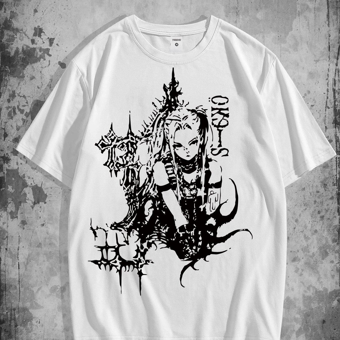 

Dark Fantasy Map Print Short Sleeve T-Shirt for Men Fabric Casual Tee with Crew Neck Breathable, Slight Stretch Material for Summer Style XXL
