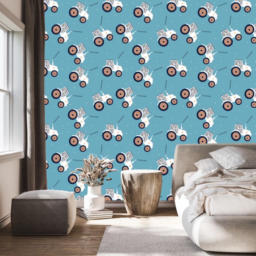 Tractors with stars wallpaper for living room and bedroom 50x1000