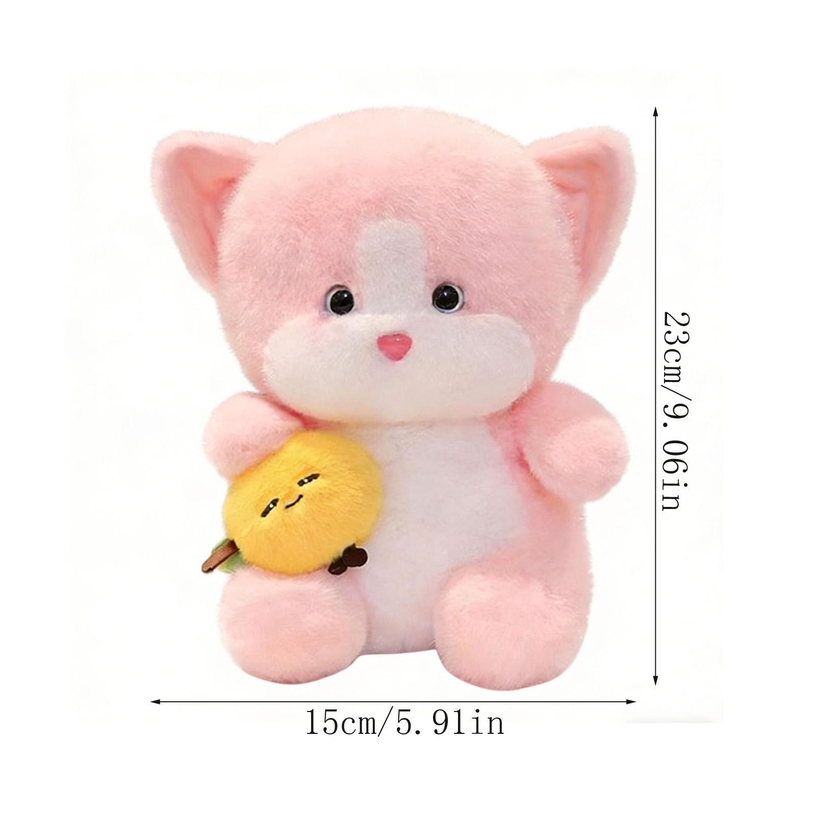 

Cute Plush Toy With Persimmon, Soft Stuffed Cuddle , Kawaii Plushie For Kids Girls Birthday Gifts