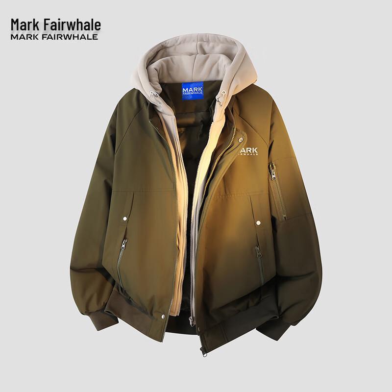 Mark Fairwhale Men's Trendy Faux Layered Padded Jacket