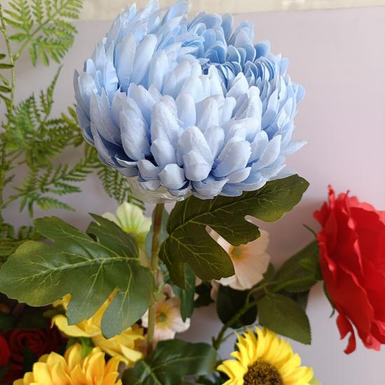Large Artificial Chrysanthemum, Gaillardia, and Peony Flowers for Home Decor and Photo Props