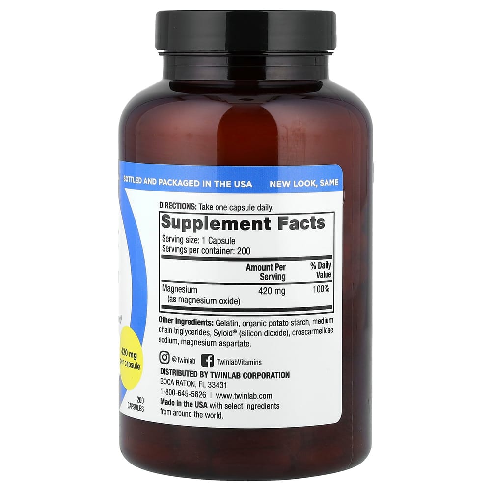 iHerb Magnesium 420mg Capsules, 200 Count