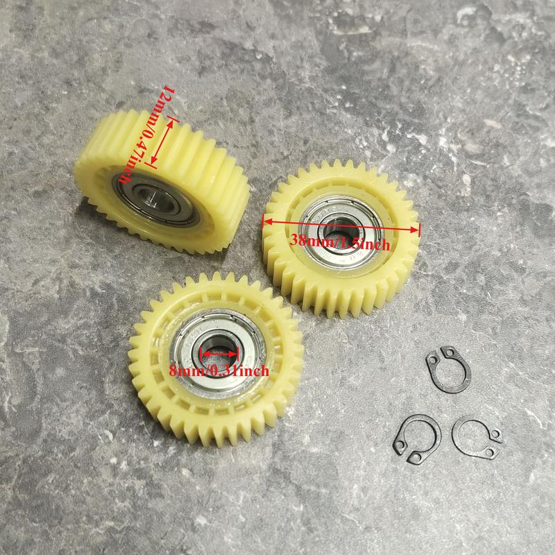 3 Stück 36T E-Bike Motorzahnrad 38x12mm Nylonzahnräder Hochfeste Planetenmotorzahnräder mit 8mm Lager-Radnaben für Elektrofahrrad