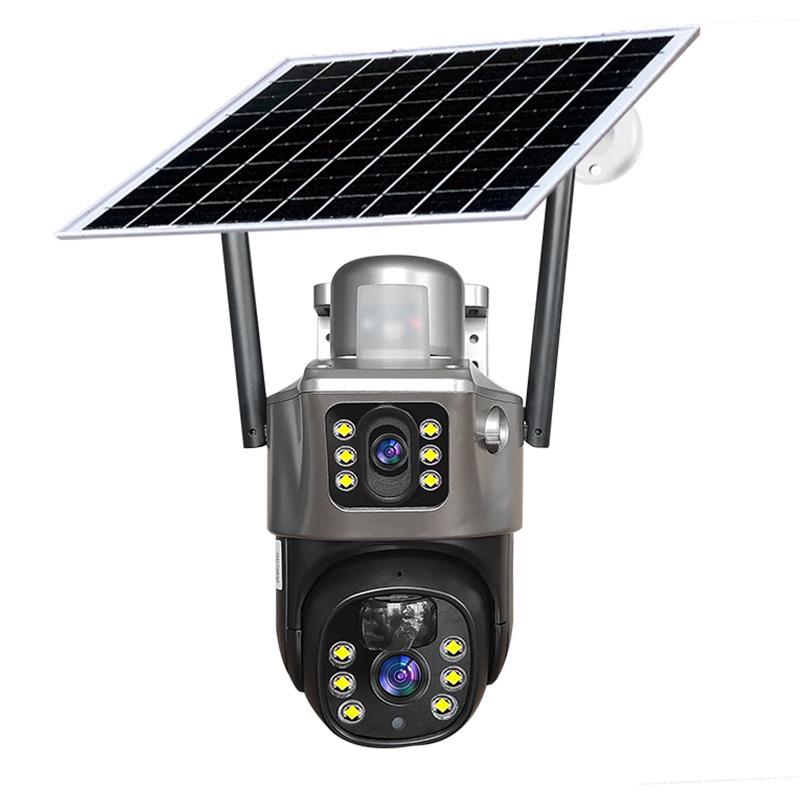 Wireless Solar-Powered Outdoor Night Vision Surveillance Camera with Low Power Consumption