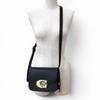 Pristine COACH Shoulder Bag Idol Bag Black Leather Women CM557 Used