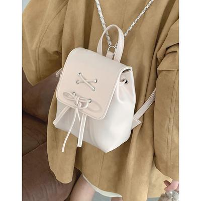 Koreaanse Versie van Zoete Strik Rugzak Kleine Tas voor Dames met Niche Super Hot Rugzak Design Sense Shopping Schooltas