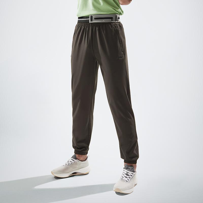 Li-Ning Fitness Series Quick-Dry Elastic Cuff Sports Pants Men bottoms Slate-Brown AYKU461-8