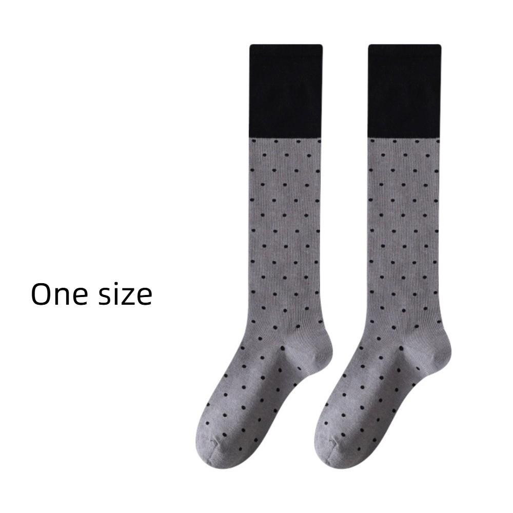 Korean Style Knee Socks Color Matching Women Stockings Fashion Long Socks  Women