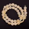 Natural Yellow Aventurine Gemstone Coin Smooth Beads Necklace 17" UB-3441 UB-3441