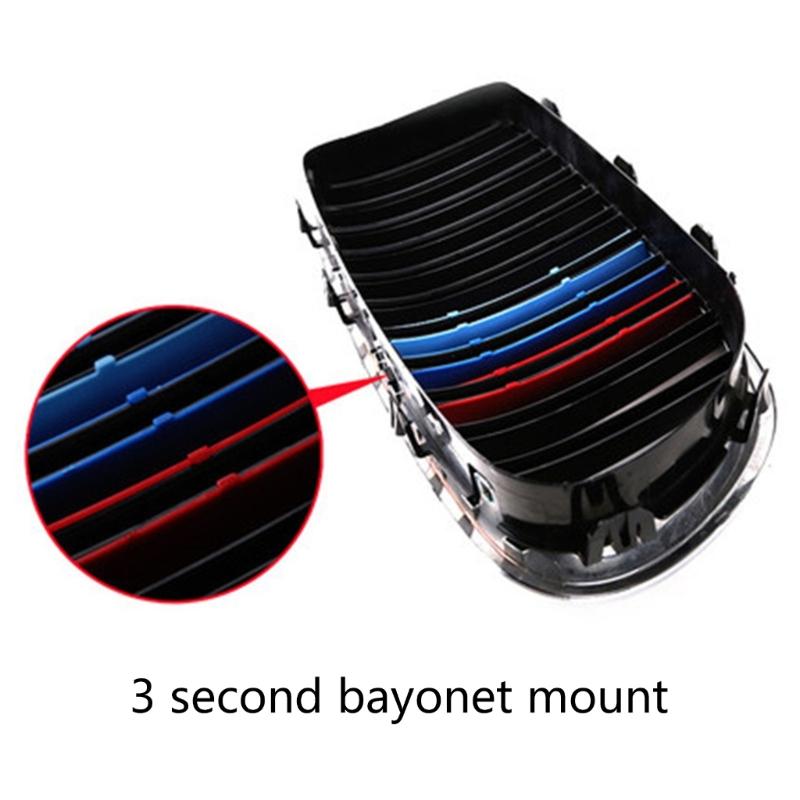 Clip In Front Grille Inserts 3 Colors Trims Strips Grills Cover Grill Cover Clip for 3/4/5/6/7Series Accessories Durable