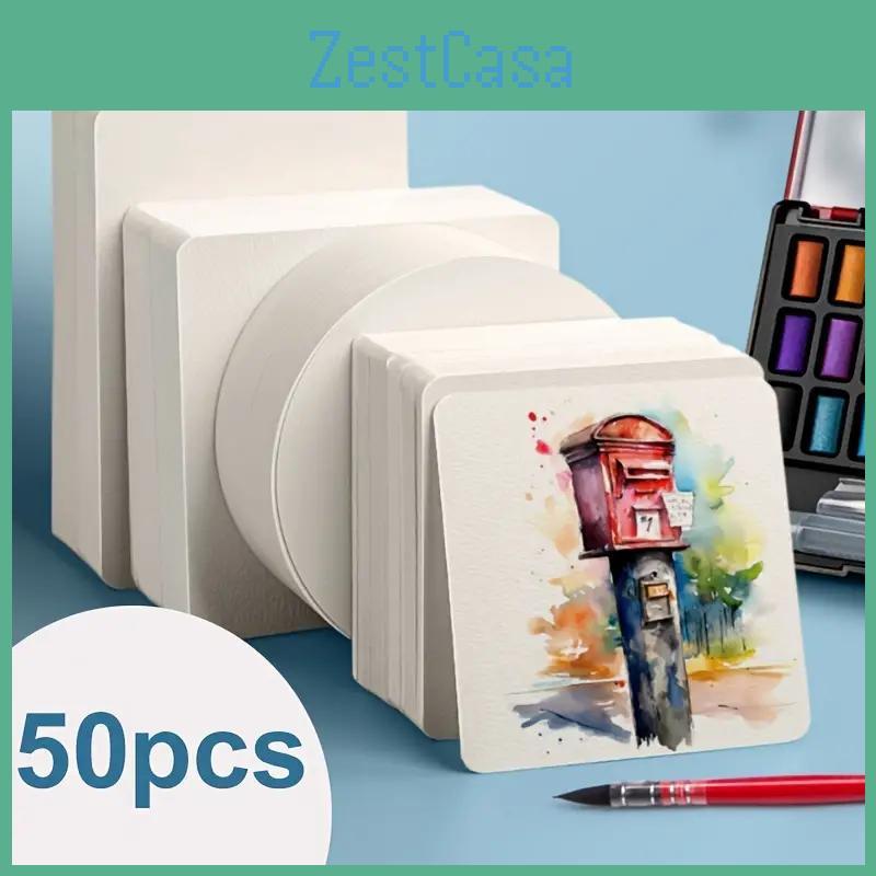 3050pcs Watercolor Paper Color Water Paper Postcards 300gsm Perfect For Painting Diy Thank You Card Greetings Cards Christmas Invitations Birthday