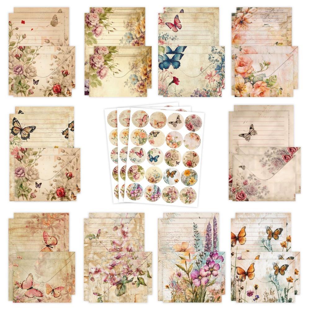 160pcs DIY Postcards Letter Paper and Envelope Set Greeting Cards  Holiday Decorations