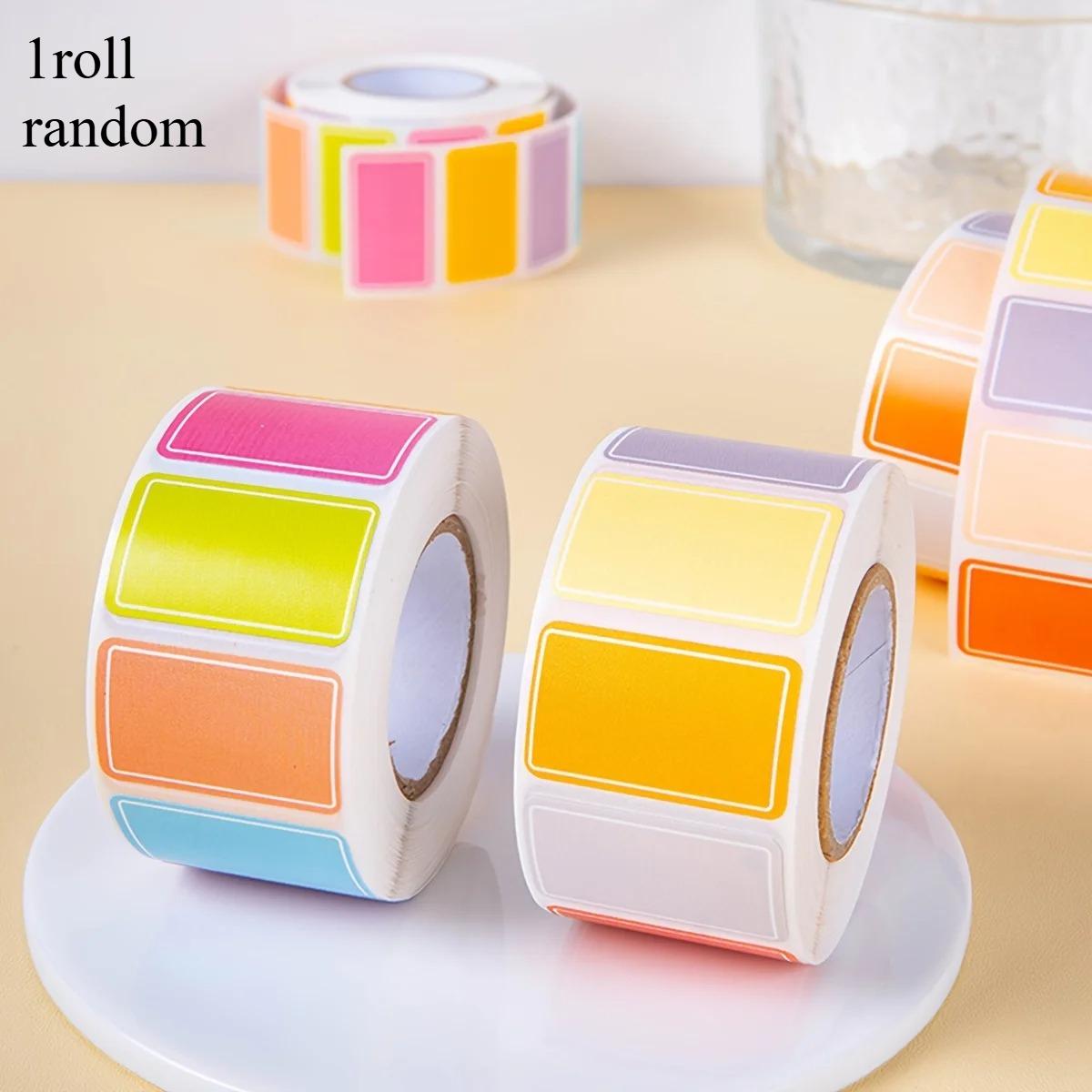 1000pcs/roll Multi-purpose label Color label sticker label waterproof self-adhesive name label commodity food label sticker