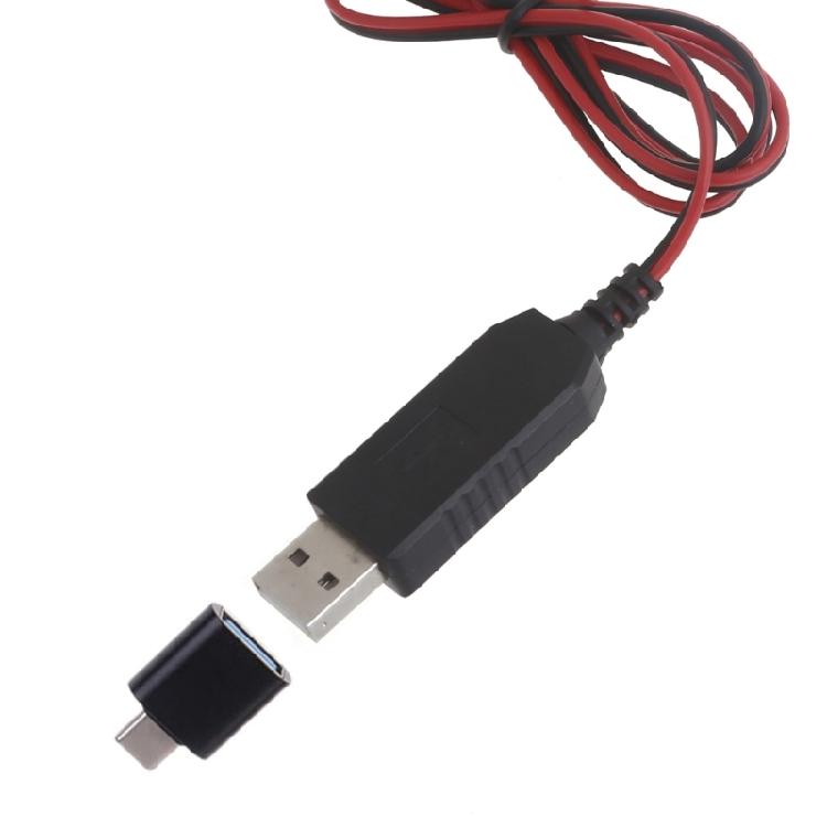USB Power Supply Cable for LR14 C Battery,Replace 6V Battery,Reusable Battery