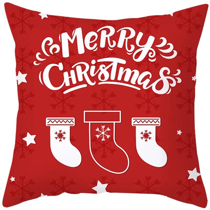 Christmas Themed Pillowcases Car Accessories Office Santa Claus Living Room Sofa Home Pillowcases