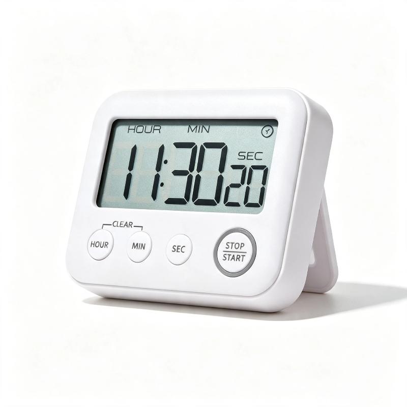 Digital Kitchen Timer Adjustable Volume Large LCD Display Precise Countdown for Kitchen Baking Office Pomodoro Timing