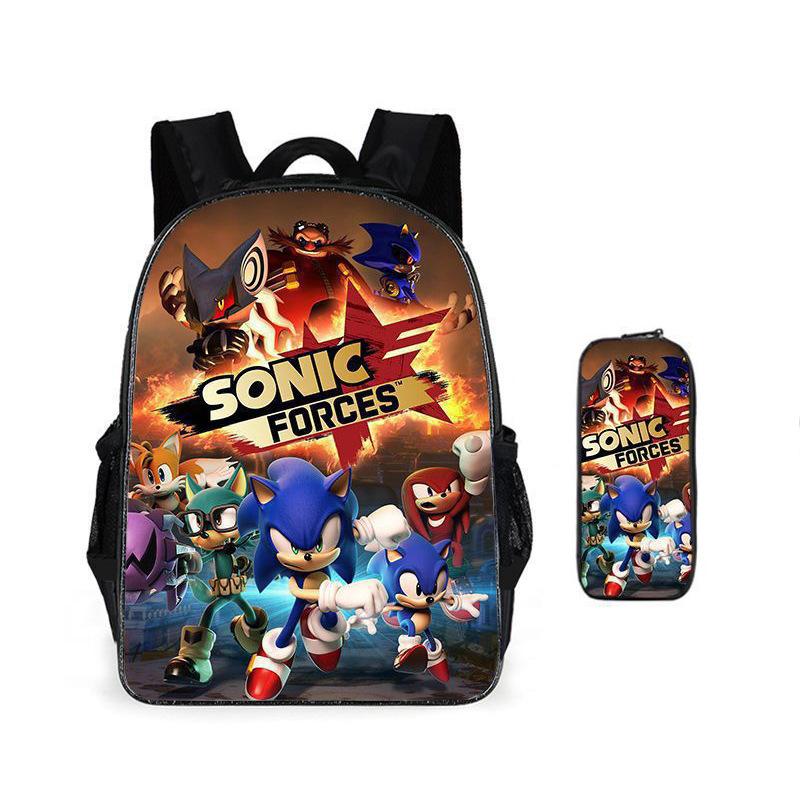 Two-Piece Set Combination Set Elementary School Students Animation Backpack Cartoon Schoolbag