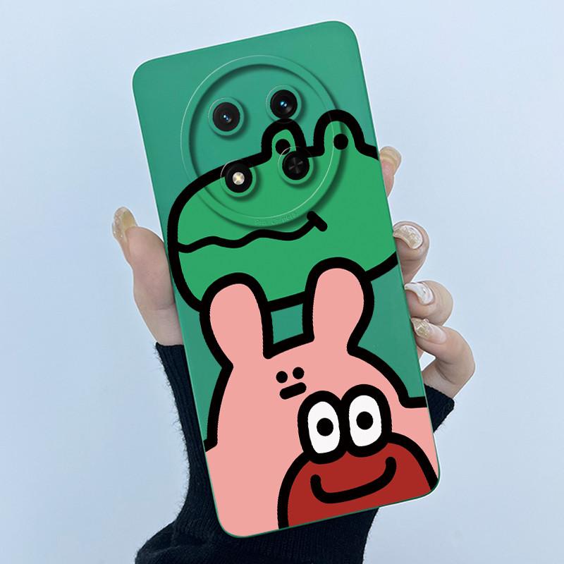 For Honor Magic 7 Lite Case Cute Cartoon Liquid Silicone Camera Lens Protector Phone Cases For Honor Magic7 Lite 5G Back Cover
