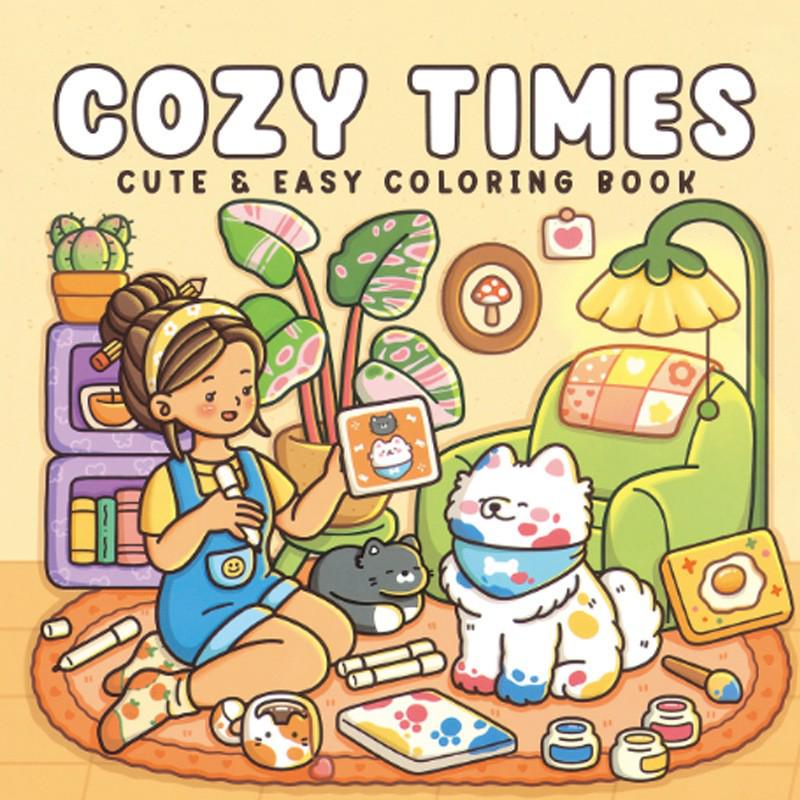 Cross-Border Adult & Teen Coloring Book: Cute Animal Characters for Easy Coloring