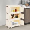 Storage cabinet Four-leaf clover double door household multi-layer folding storage cabinet Toy book storage cabinet snack storag