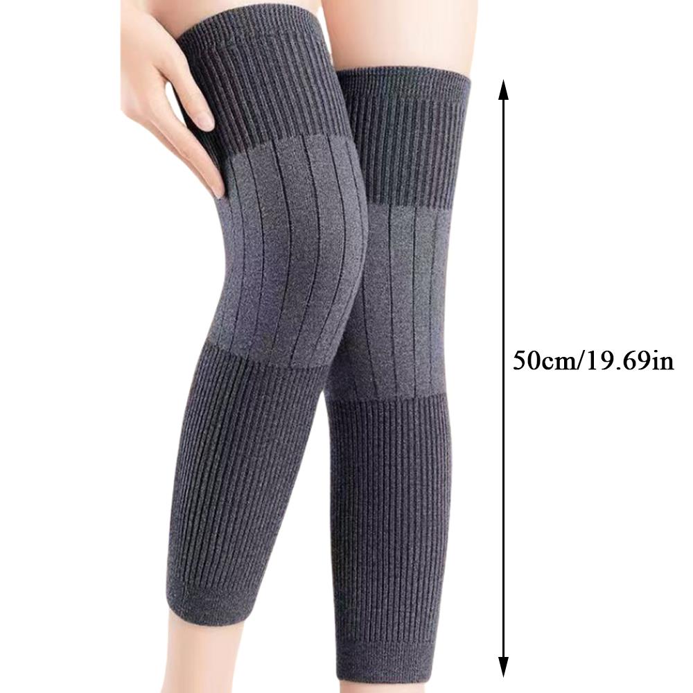 Cashmere Leg Warmers Knee Protector Windproof Coldproof Wool Kneepad Leg Sleeves for Women Men Unisex Winter Warm
