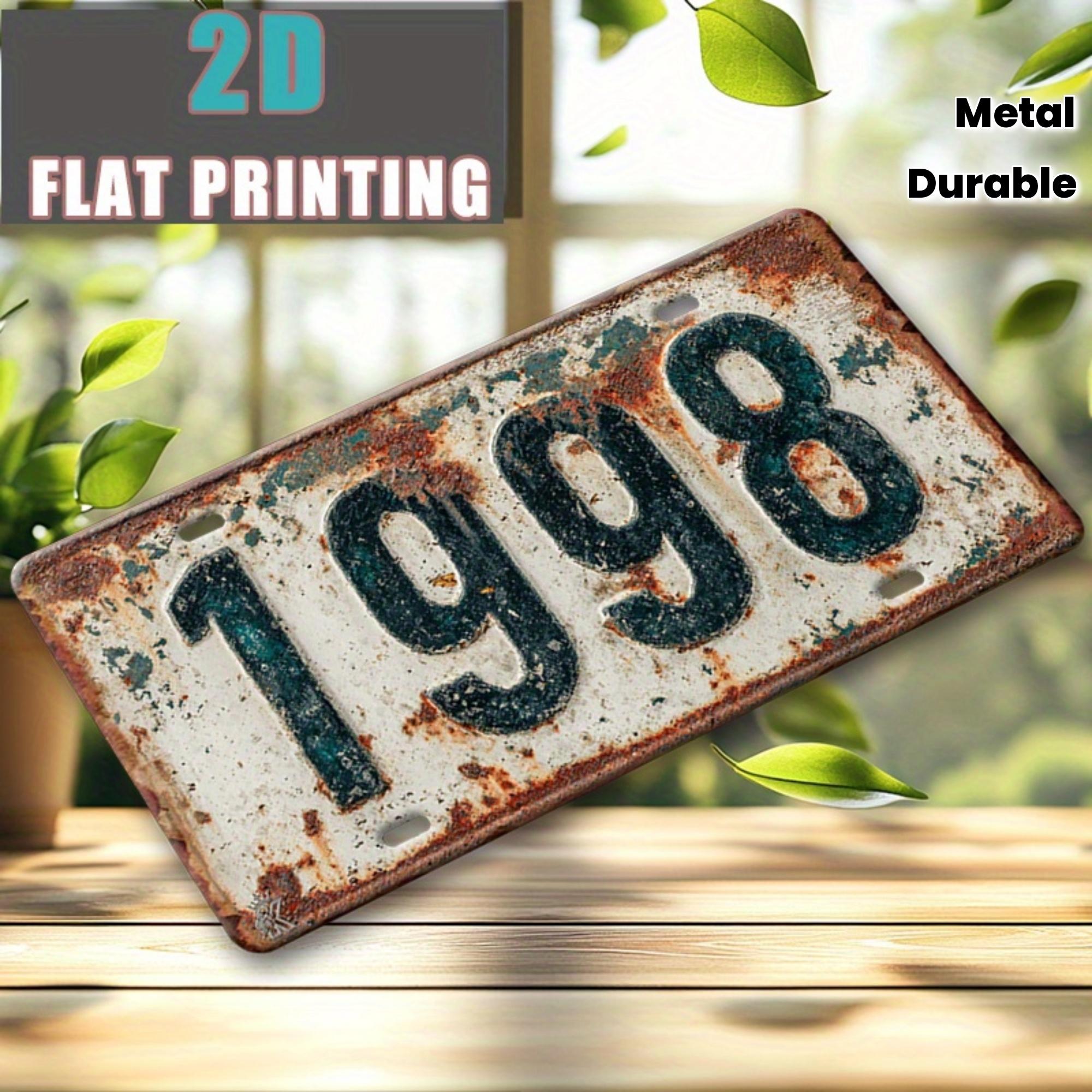 

D Flat pc Vintage Metal Aluminum Sign x cm Rustic Wall Decor with Distressed Finish Perfect for Office Desk 15x30cm(5.9x7.8inch)