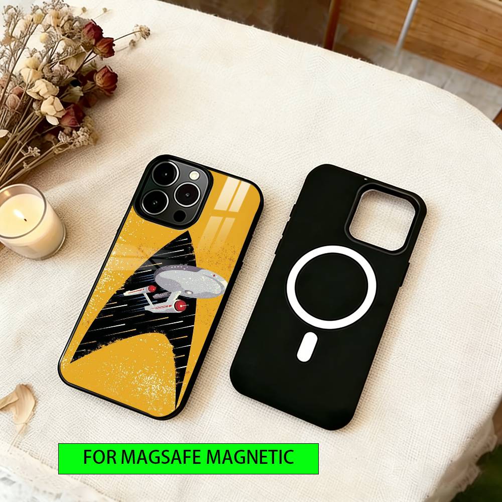 S-Trek Space Theme Phone Case For iPhone17,16,15,14,13,12,11 Plus,Pro Magnetic For Magsafe Wireless Charging