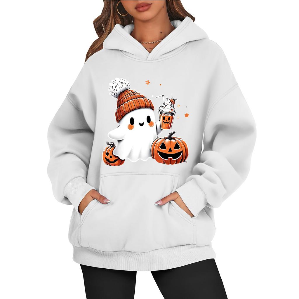 Women's Fashionable Daily Versatile Casual Hooded Sweatshirt, Daily Long Sleeved Patch Top Sweatshirt