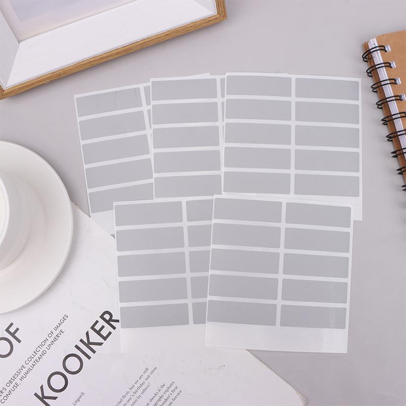 50Pcs 48X15Mm Rectangular Reward Scratch Card Film Coated Stickers Scratch Off Labels Diy Children'S Redemption Vouchers