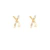 Elegant S925 Silver Cross-Studded Diamond & Pearl Earrings for Women - Niche Design, Internet Favorite