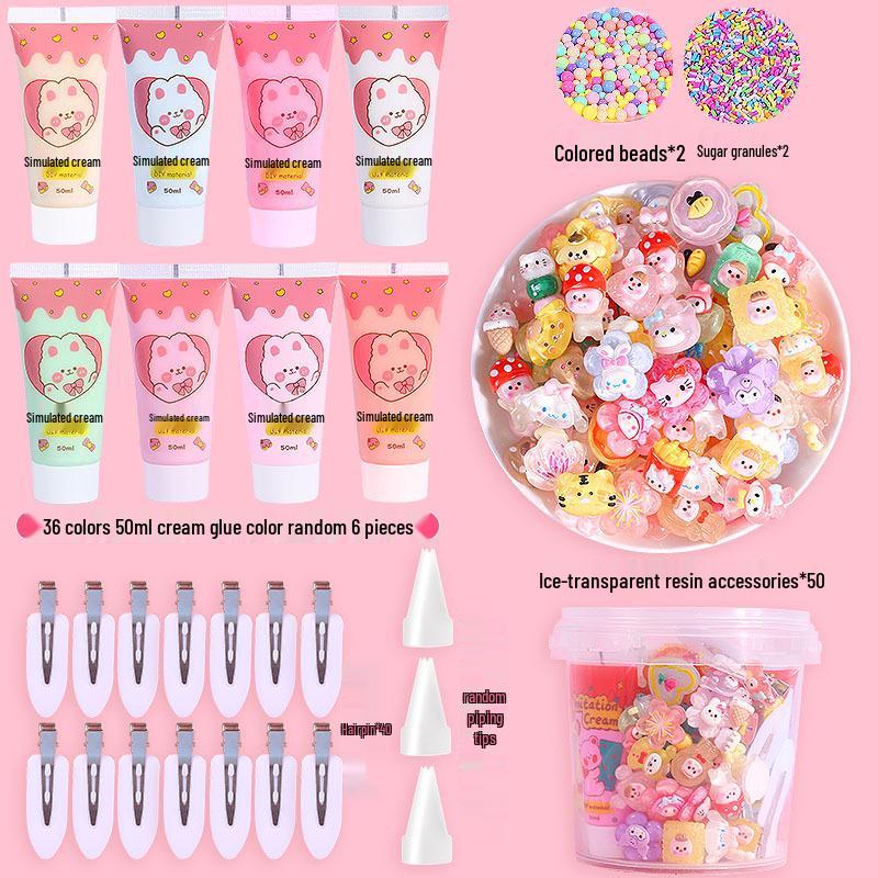 Dziecięcy zestaw do samodzielnego robienia spinek do włosów: Urocze żywiczne akcesoria do ręcznie robionych spinek do włosów