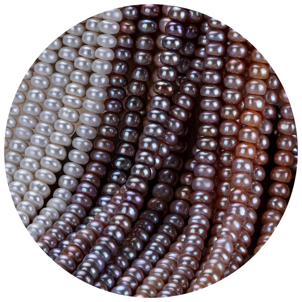 Zhuji natural freshwater pearls89mm Strong light steamed bun abacus beads semi-finished product DIY Handmade jewelry