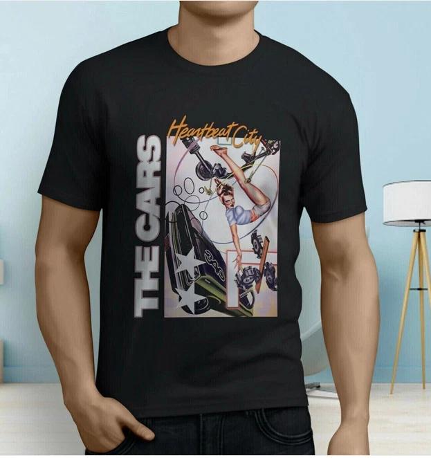 Rare The Cars Heartbeat City Rock Band Cotton T-Shirt 3XL