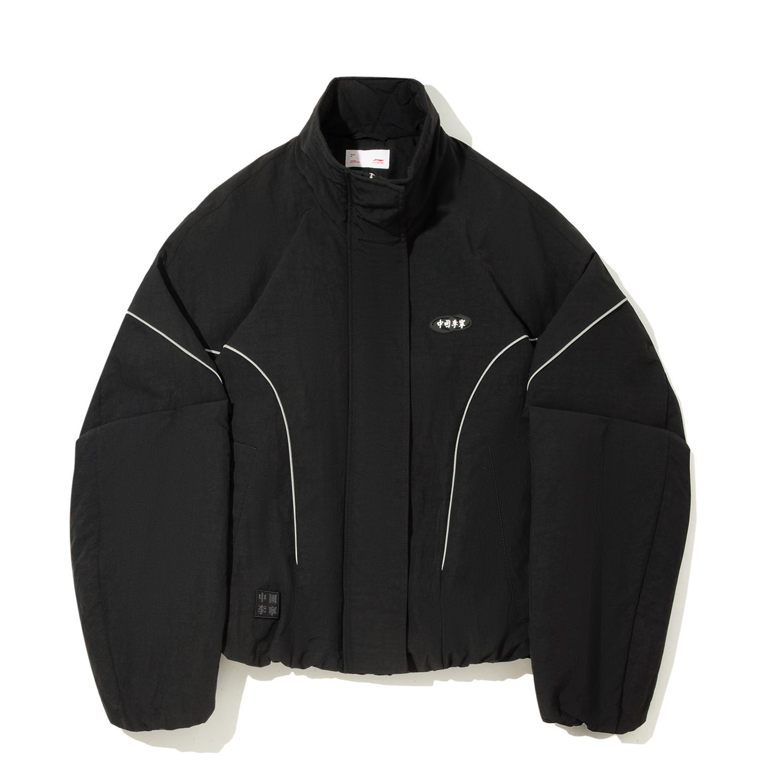Li Ning Puffer Jackets Women s Black Stand Collar Moderate AJMW070-2 L