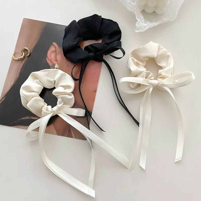 Koreanischer Schleifen-Streamer Haargummi Damenmode Einfach und Vielseitig Scrunchie Outdoor Haaraccessoires