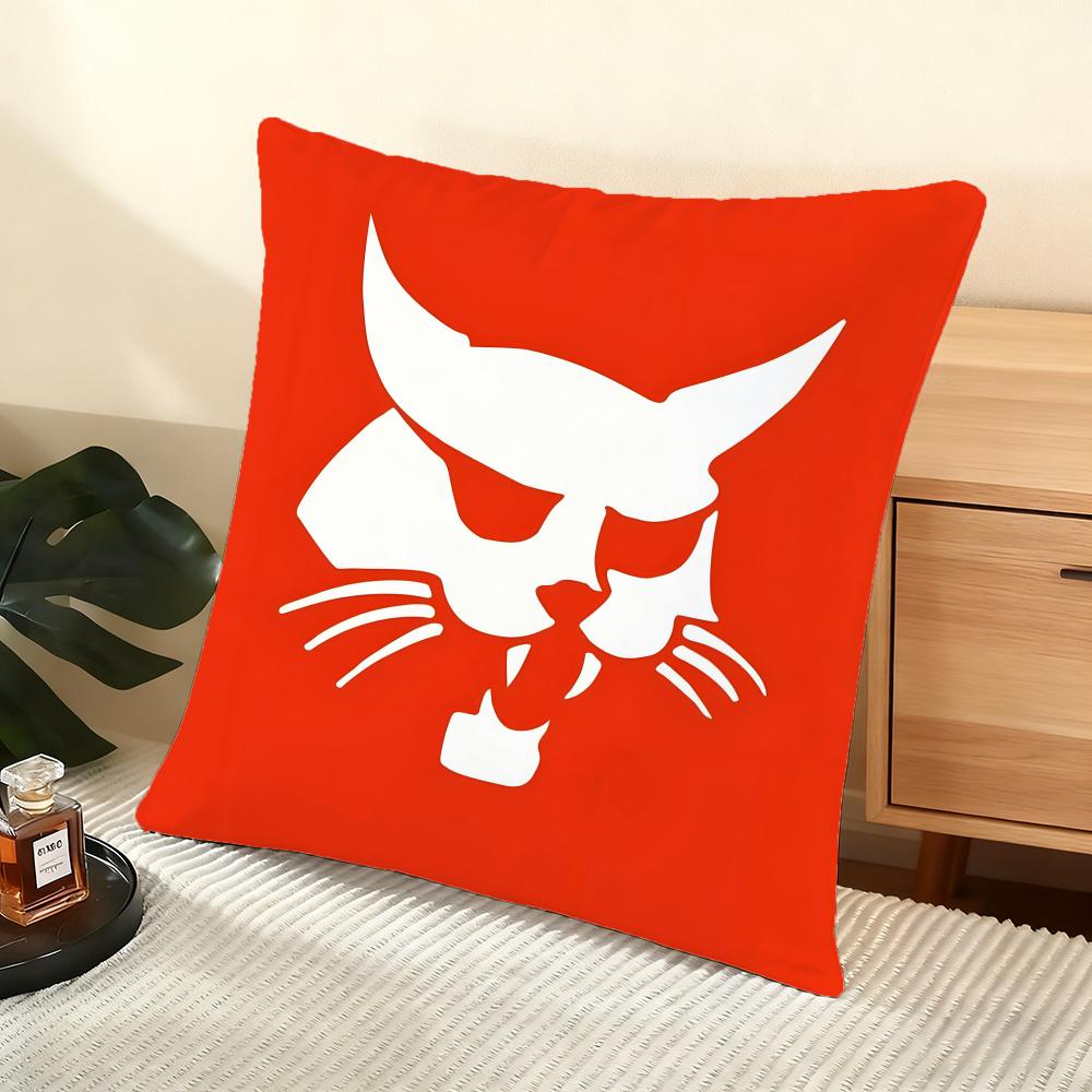 B-Bobcat Cushion Cover Soft Short Plush Pillow Cover Smooth Cozy Texture Aesthetic Cushion Case Home Decor
