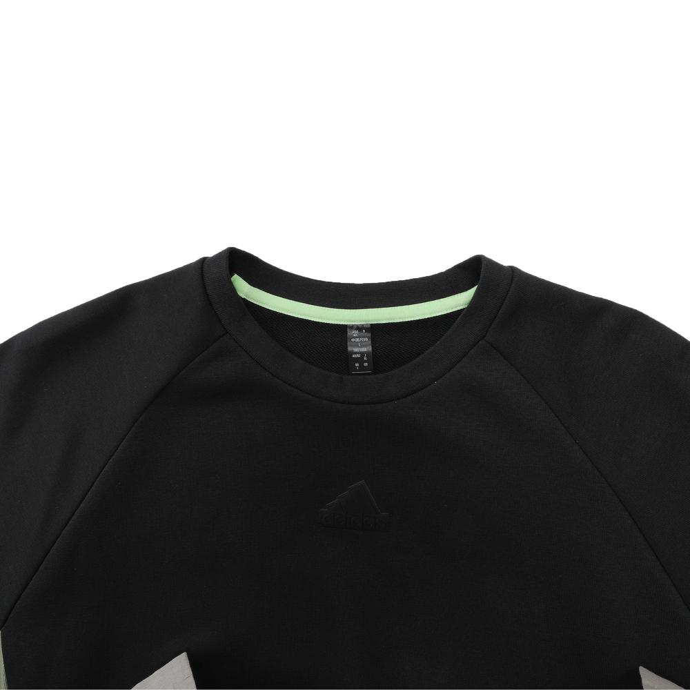 Adidas Tech Rain Crew Sweatshirt Soft Comfortable Sports Casual Hoodie Men Sweatshirt Black JI8671